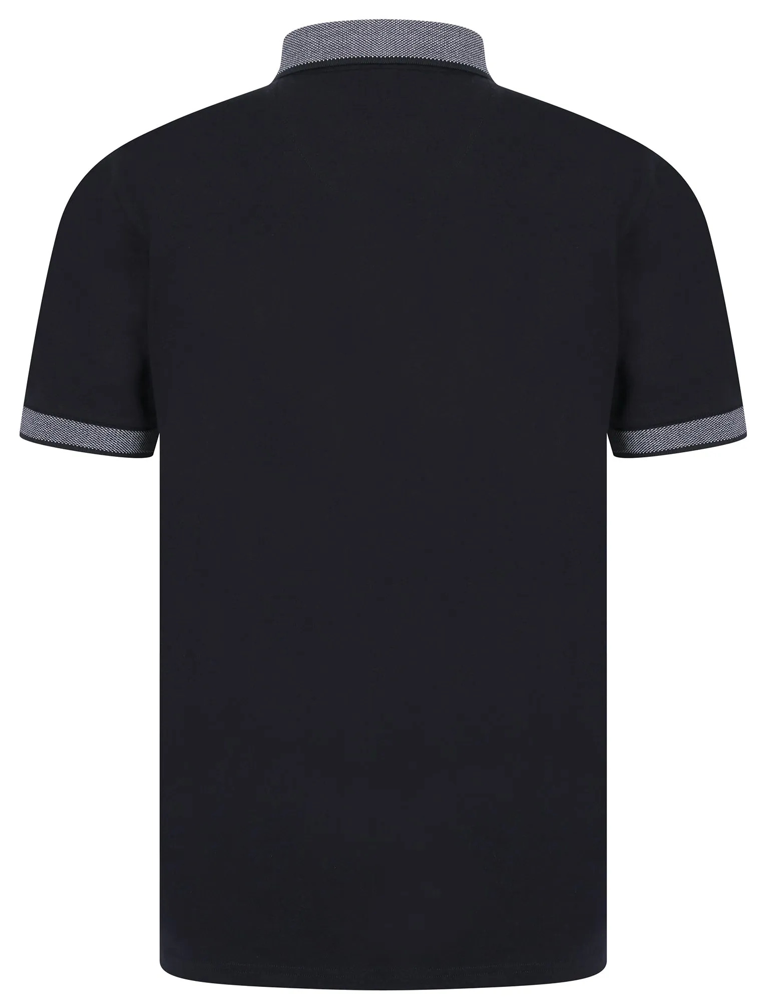 Riddle Stretch Cotton Jersey Button Down Collar Polo Shirt in Sky Captain Navy - Kensington Eastside sold by Tokyo Laundry product image thumbnail 2