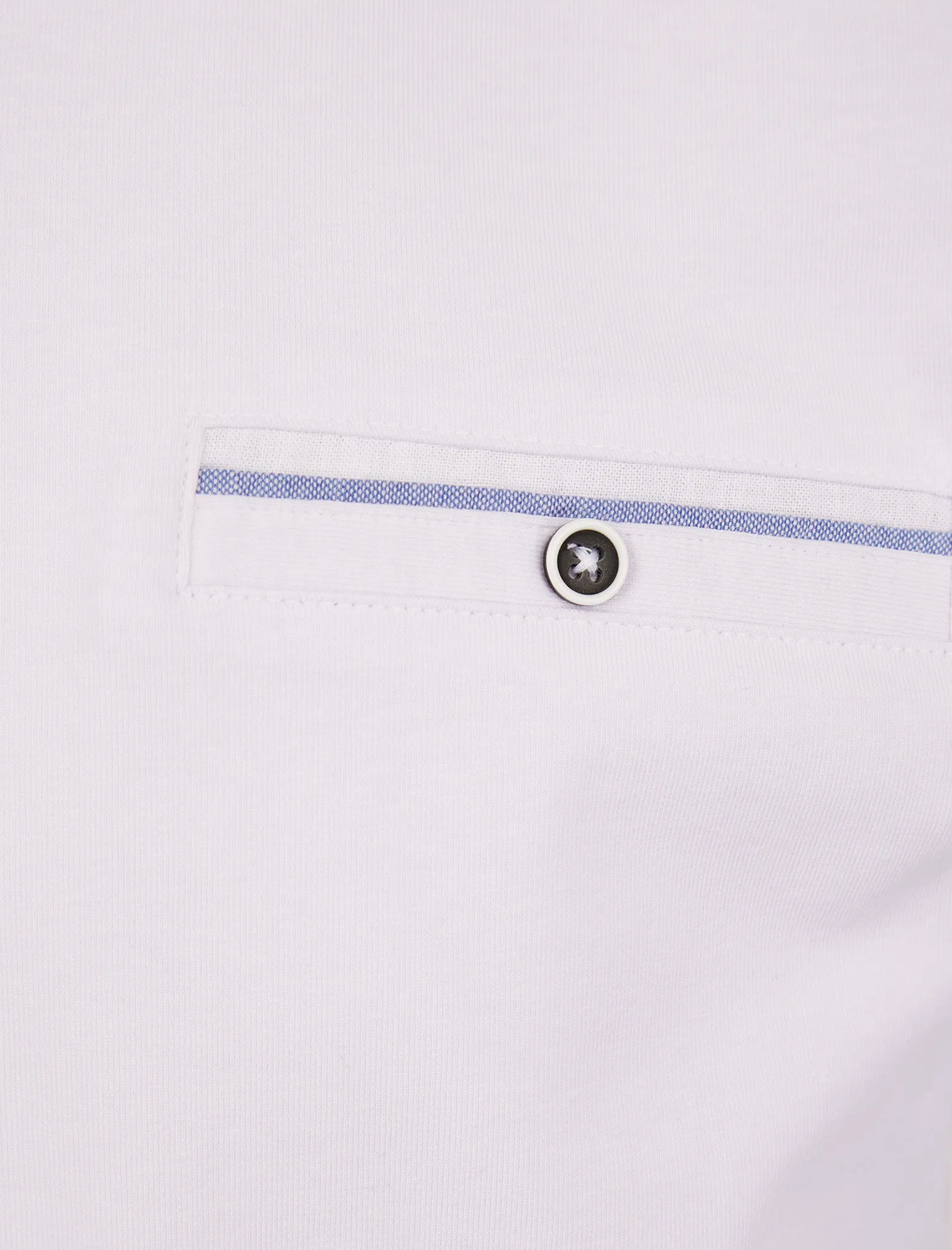 Riddle Stretch Cotton Jersey Button Down Collar Polo Shirt in Optic White - Kensington Eastside sold by Tokyo Laundry product image thumbnail 3