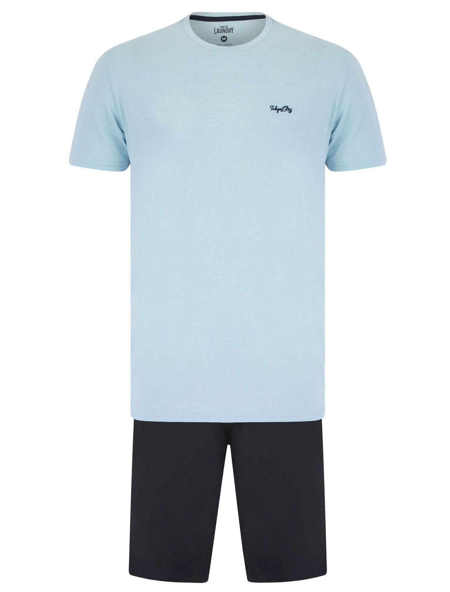 Jaiden 2-Piece Jersey Cotton T-Shirt and Shorts Lounge Set in Cashmere Blue Marl - Tokyo Laundry sold by Tokyo Laundry
