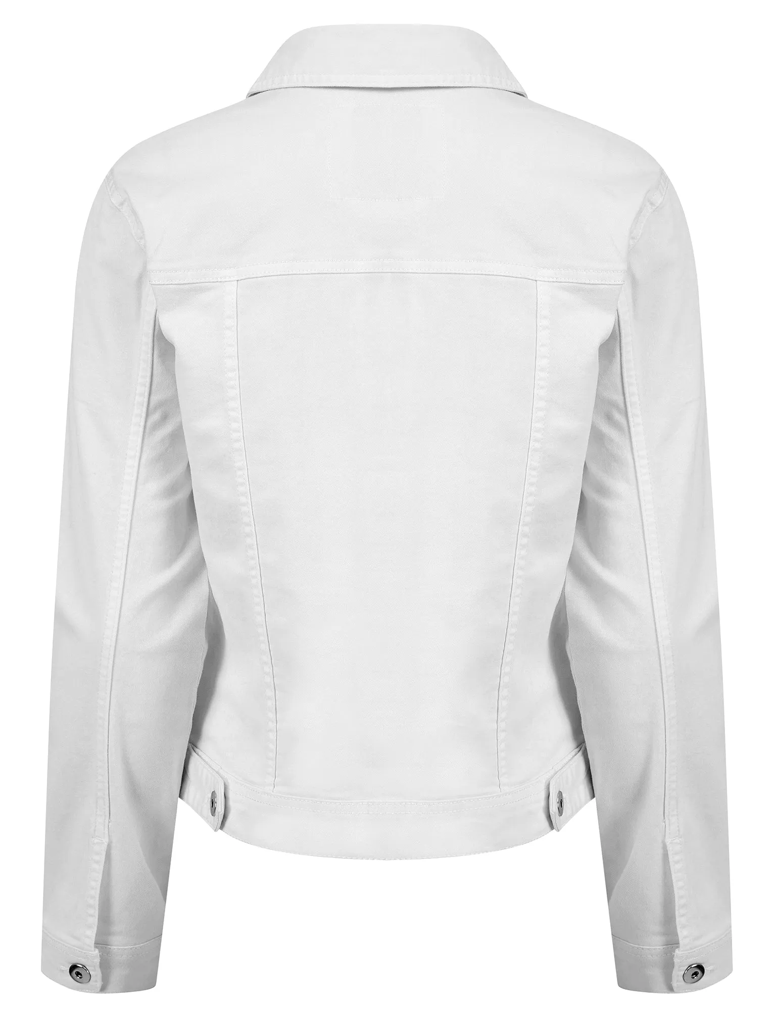 Feather Women's Stretch Cotton Denim Jacket in Optic White - Amara Reya sold by Tokyo Laundry product image thumbnail 2