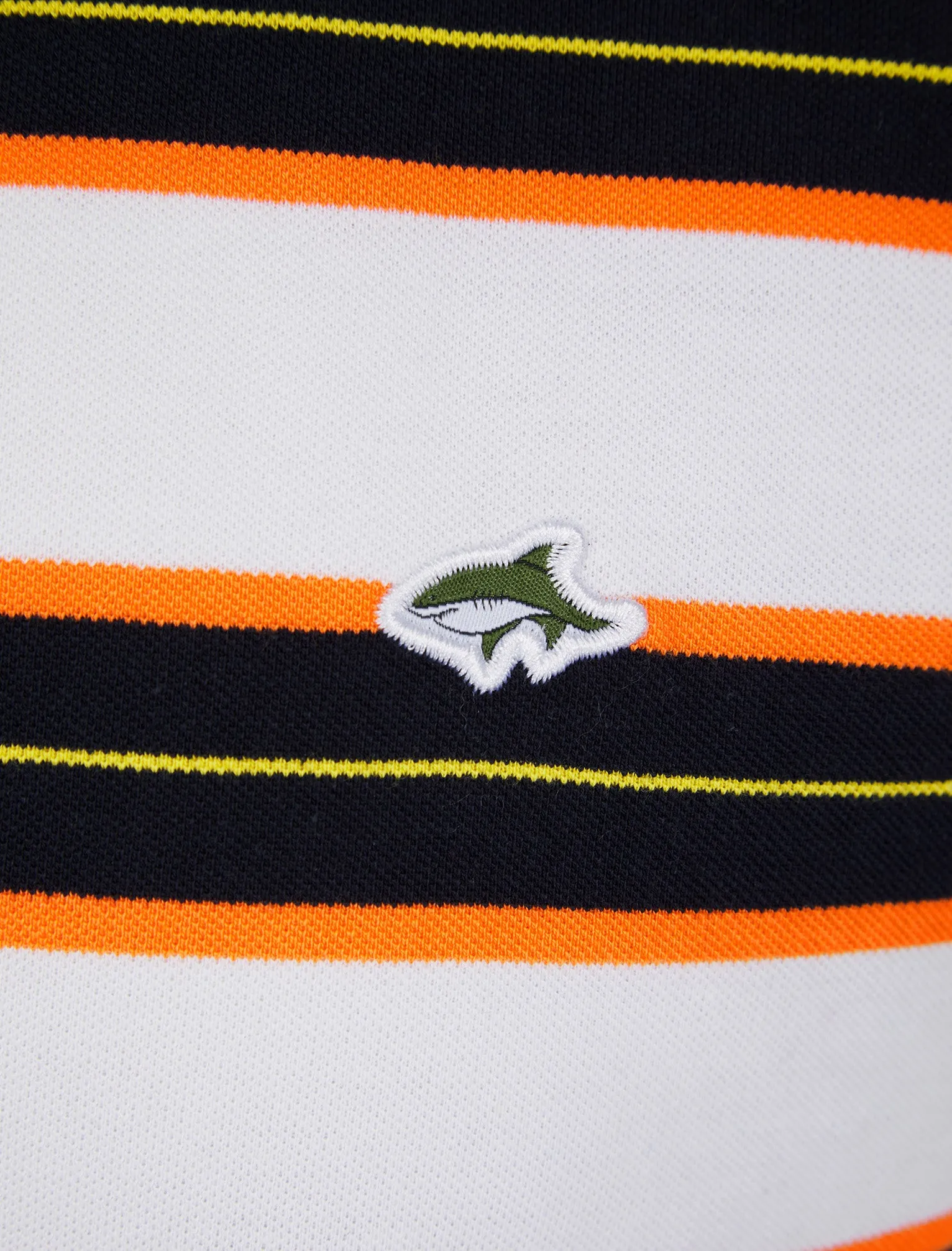 Urlwin Yarn Dyed Striped Cotton Pique Polo Shirt in Carrot - Le Shark sold by Tokyo Laundry product image thumbnail 3