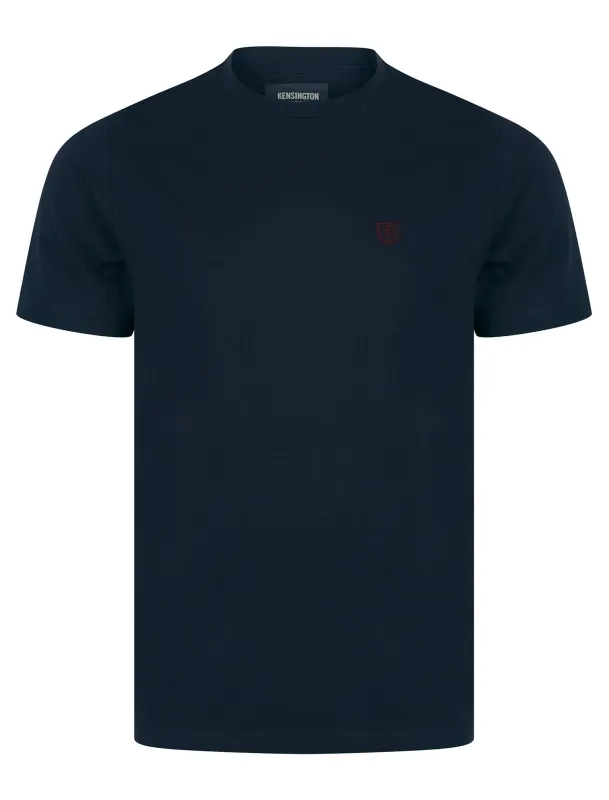 Bisley Crew Neck Soft Peached Cotton Jersey T-Shirt in Sky Captain Navy - Kensington Eastside sold by Tokyo Laundry