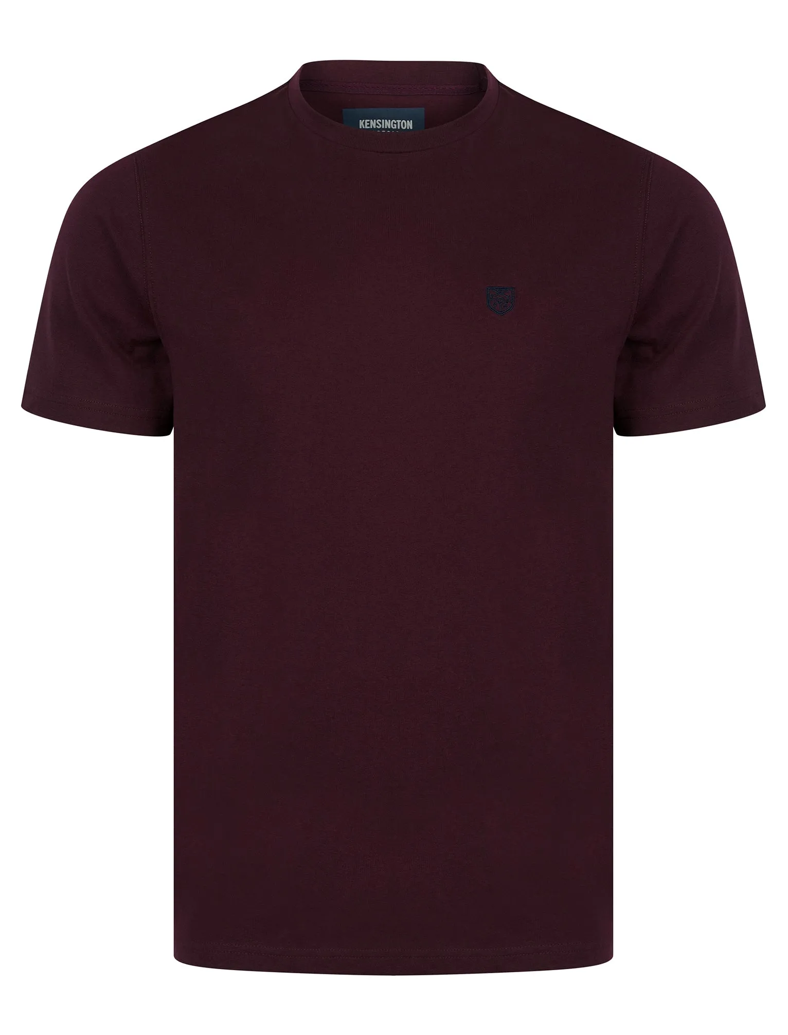 Bisley Crew Neck Soft Peached Cotton Jersey T-Shirt in Winetasting - Kensington Eastside sold by Tokyo Laundry