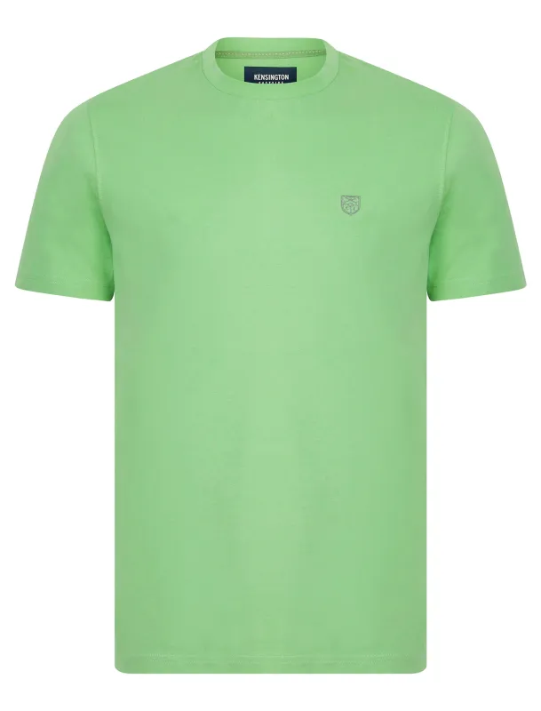 Bisley Crew Neck Soft Peached Cotton Jersey T-Shirt in Fair Green - Kensington Eastside sold by Tokyo Laundry