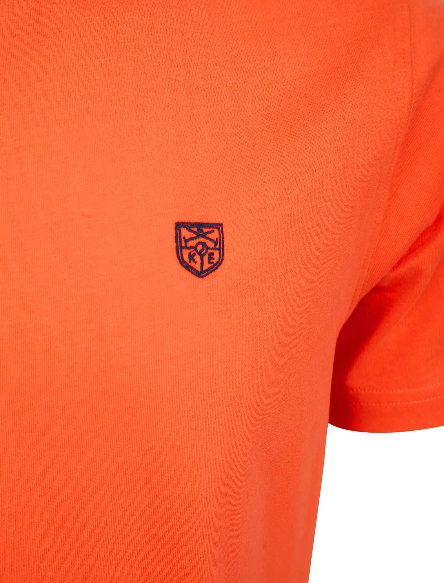 Bisley Crew Neck Soft Peached Cotton Jersey T-Shirt in Hot Coral - Kensington Eastside sold by Tokyo Laundry product image thumbnail 3