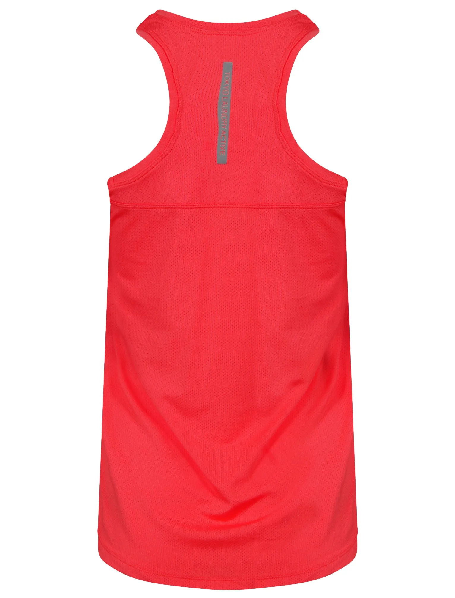 Mancuso Perforated Racer Back Vest Top in Rouge Red - Tokyo Laundry Active sold by Tokyo Laundry product image thumbnail 2