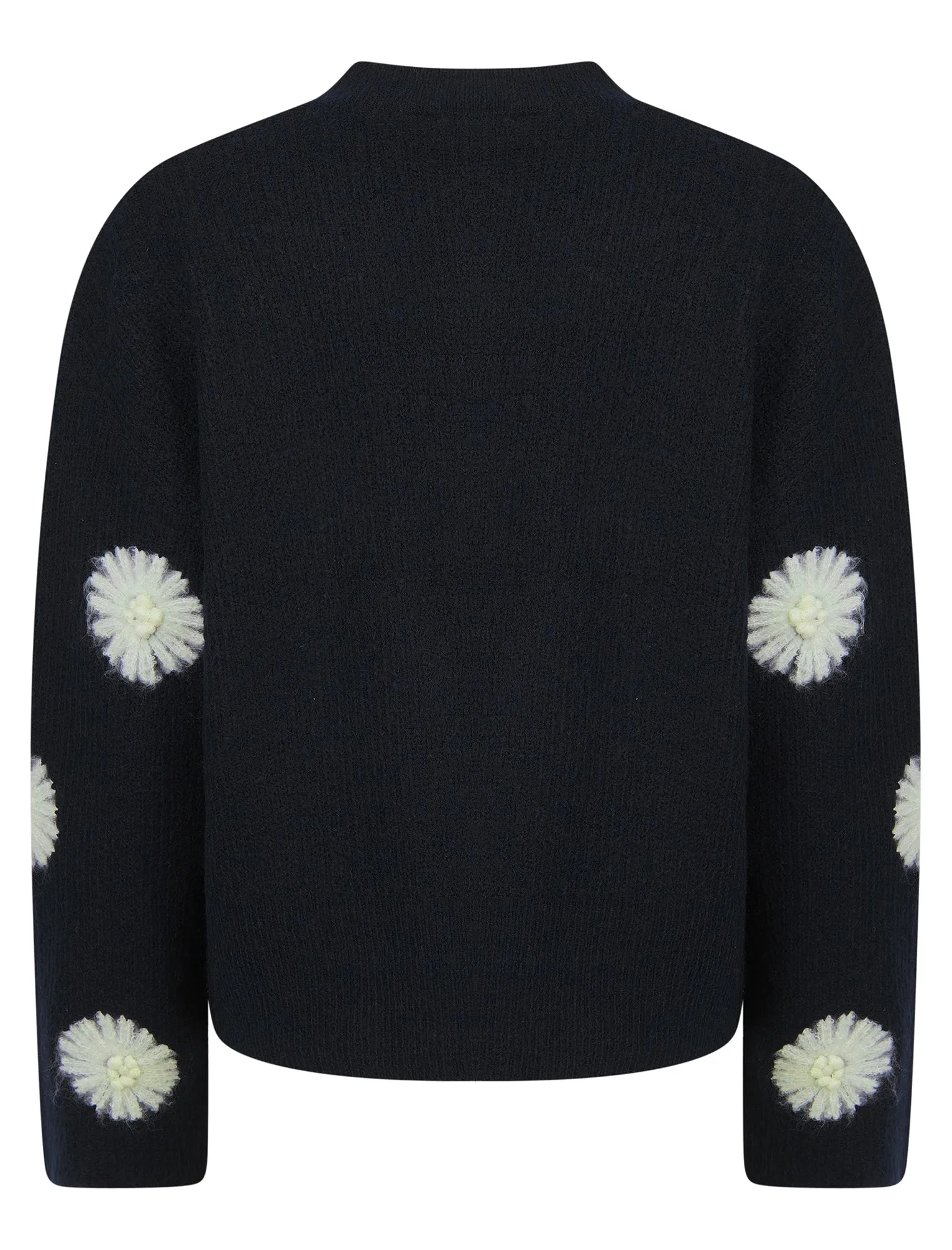 Gooseberry Women's Drop Shoulder Embroidered Crew Neck Rib Knit Jumper in Sky Captain Navy - Amara Reya sold by Tokyo Laundry product image thumbnail 2