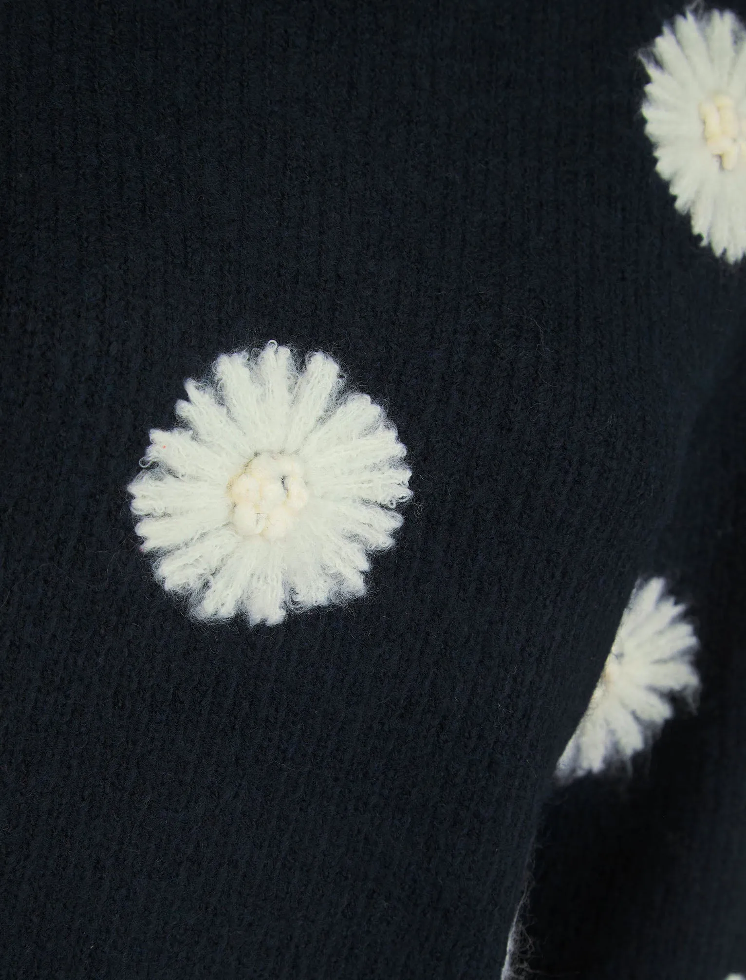 Gooseberry Women's Drop Shoulder Embroidered Crew Neck Rib Knit Jumper in Sky Captain Navy - Amara Reya sold by Tokyo Laundry product image thumbnail 3