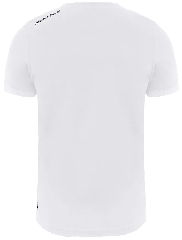 Calavera Skull Print Crew Neck T-Shirt in White sold by Tokyo Laundry product image thumbnail 3