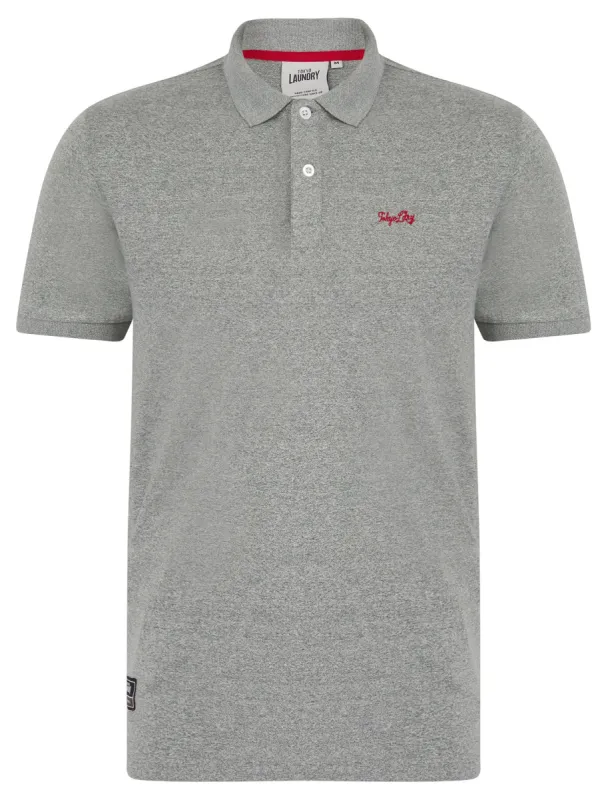 Kieran 2 Grindle Cotton Blend Jersey Polo Shirt in Light Grey - Tokyo Laundry sold by Tokyo Laundry
