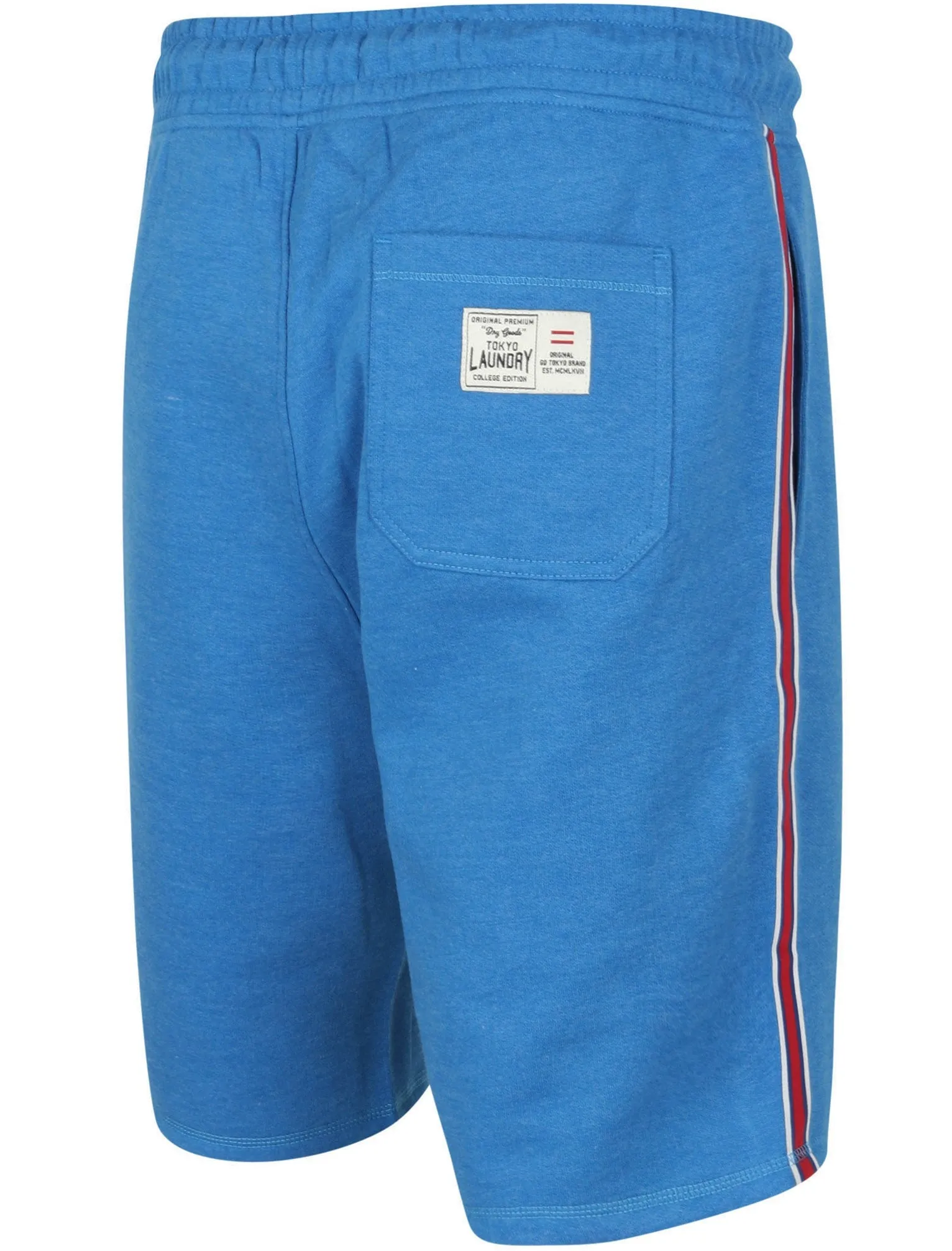 Montauk Bay Jogger Shorts with Side Tape Detail In Jet Blue Marl - Tokyo Laundry sold by Tokyo Laundry product image thumbnail 2
