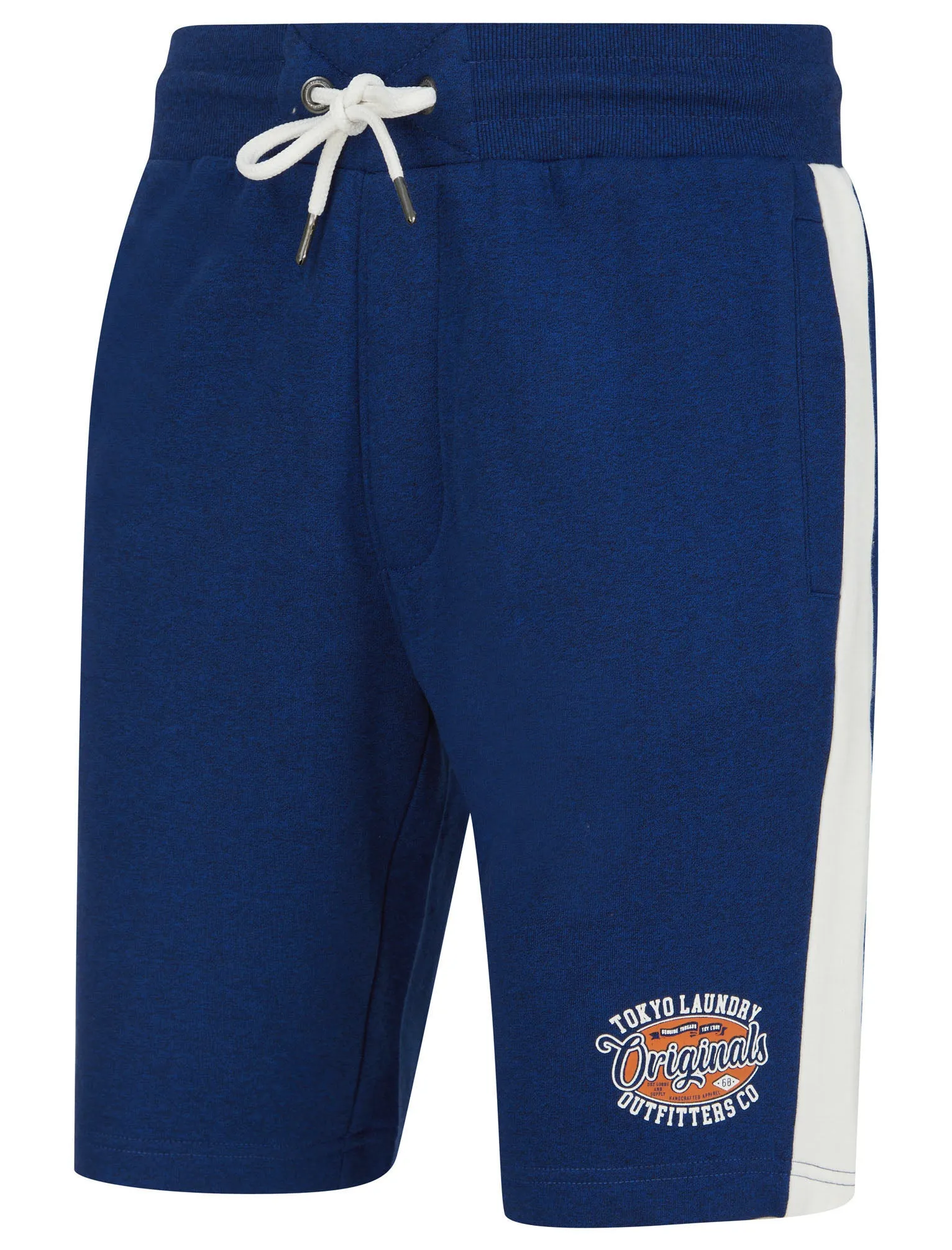 Fathom Grindle Jogger Shorts with Contrast Panels In Mid Blue - Tokyo Laundry sold by Tokyo Laundry