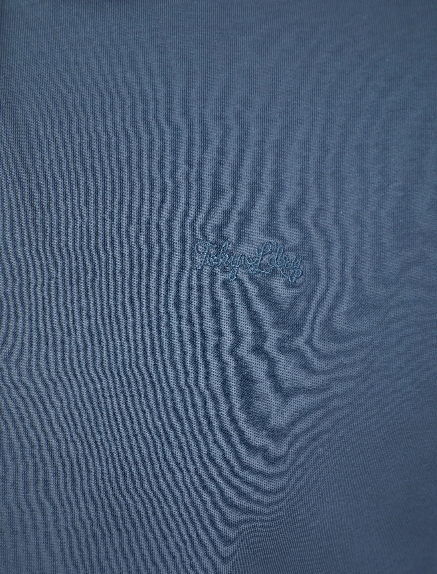 Landers Long Sleeve Cotton Jersey Polo Shirt in Vintage Indigo - Tokyo Laundry sold by Tokyo Laundry product image thumbnail 3