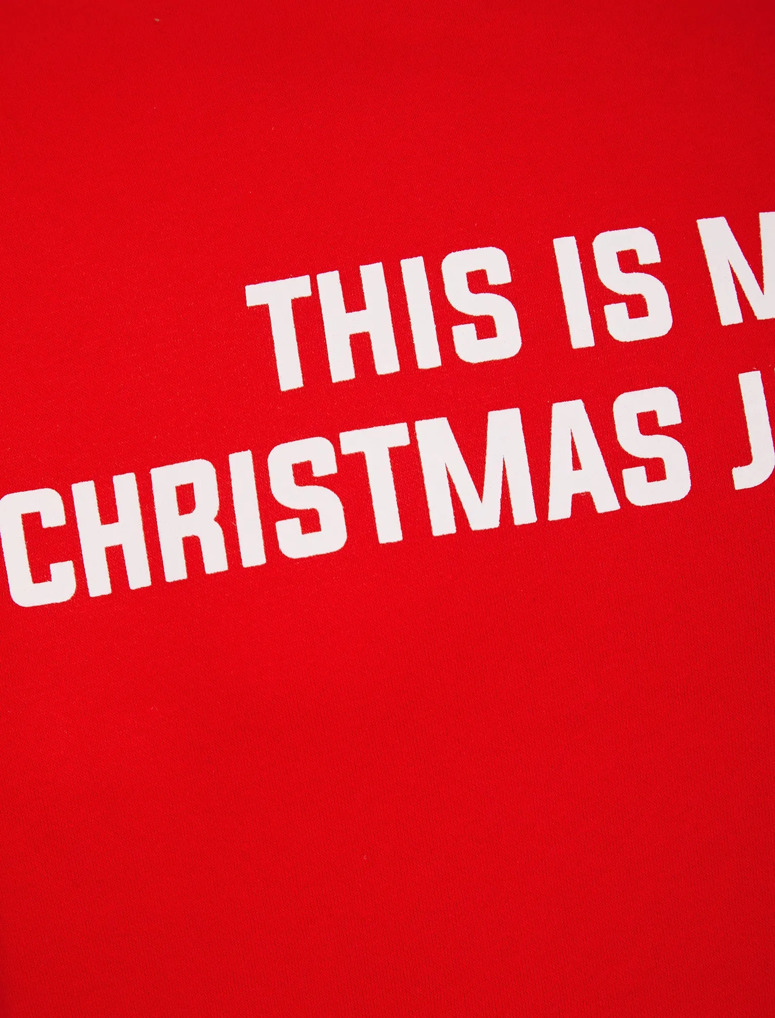 Men's My Christmas Jumper Novelty Crew Neck Brushback Fleece Pullover Sweater in Tokyo Red - Merry Christmas sold by Tokyo Laundry product image thumbnail 3