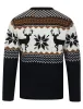 Men's Nordic Jacquard Fair Isle Festive Knitted Christmas Jumper in Ink - Merry Christmas sold by Tokyo Laundry