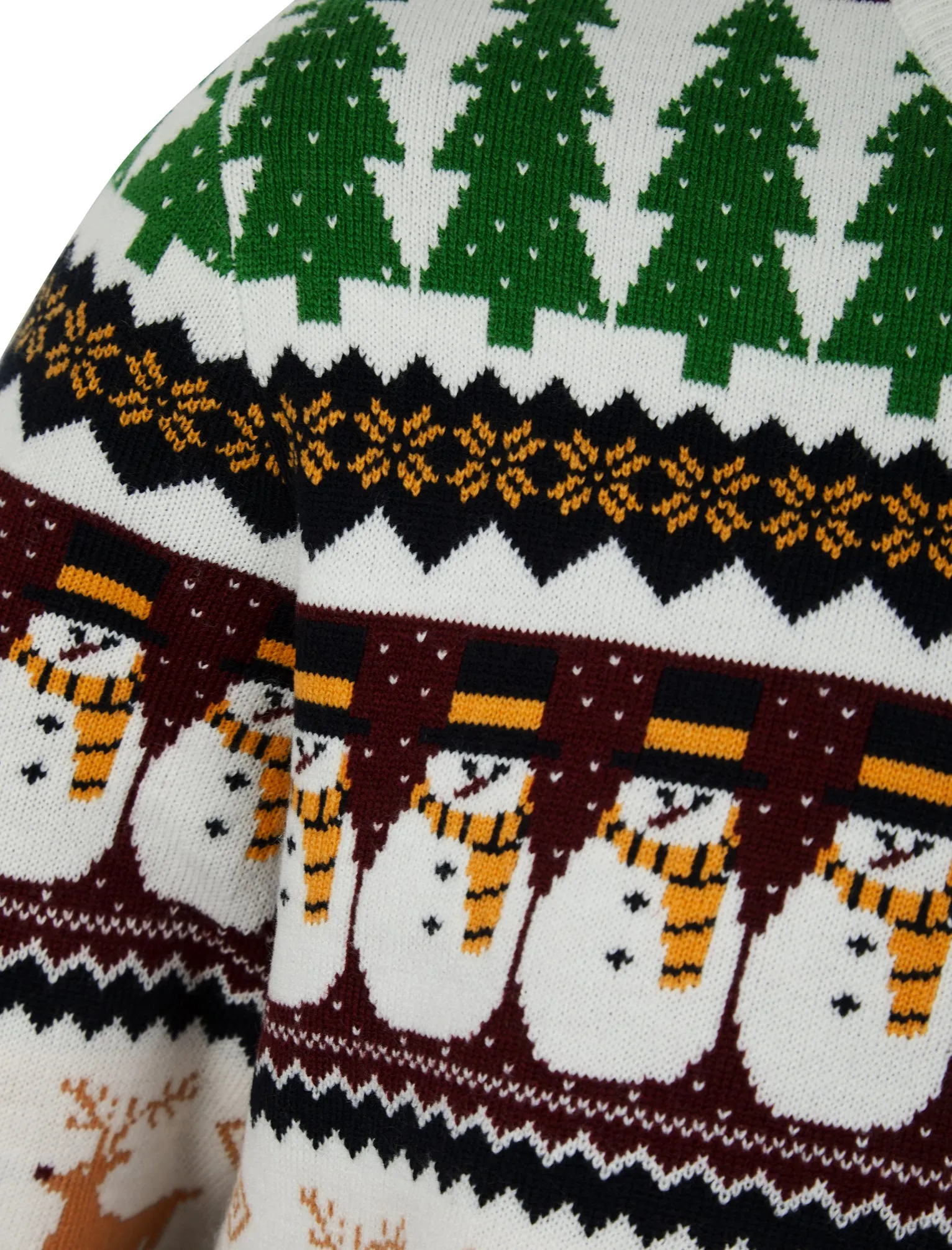 Men's Vintage Wrapping Paper Pattern Novelty Knitted Christmas Jumper in Laundered Ecru - Merry Christmas sold by Tokyo Laundry product image thumbnail 3