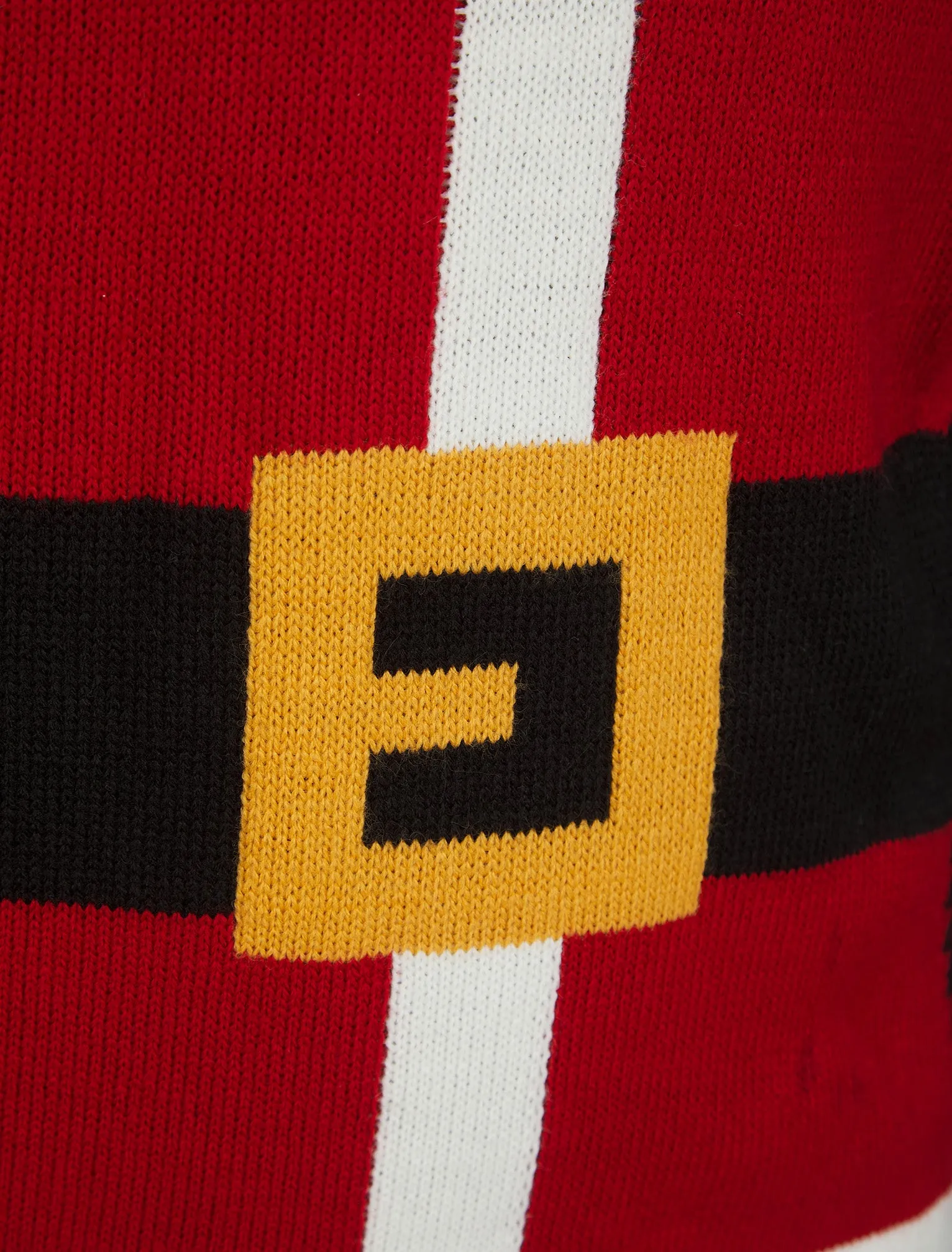 Men's Santa Novelty Hooded Knitted Christmas Jumper in Christmas Red - Merry Christmas sold by Tokyo Laundry product image thumbnail 3