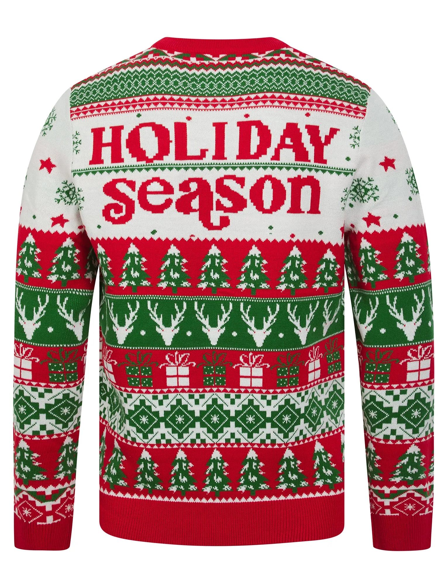Men's Holiday Season Jacquard Nordic Fair Isle Christmas Jumper in George Red - Merry Christmas sold by Tokyo Laundry product image thumbnail 2