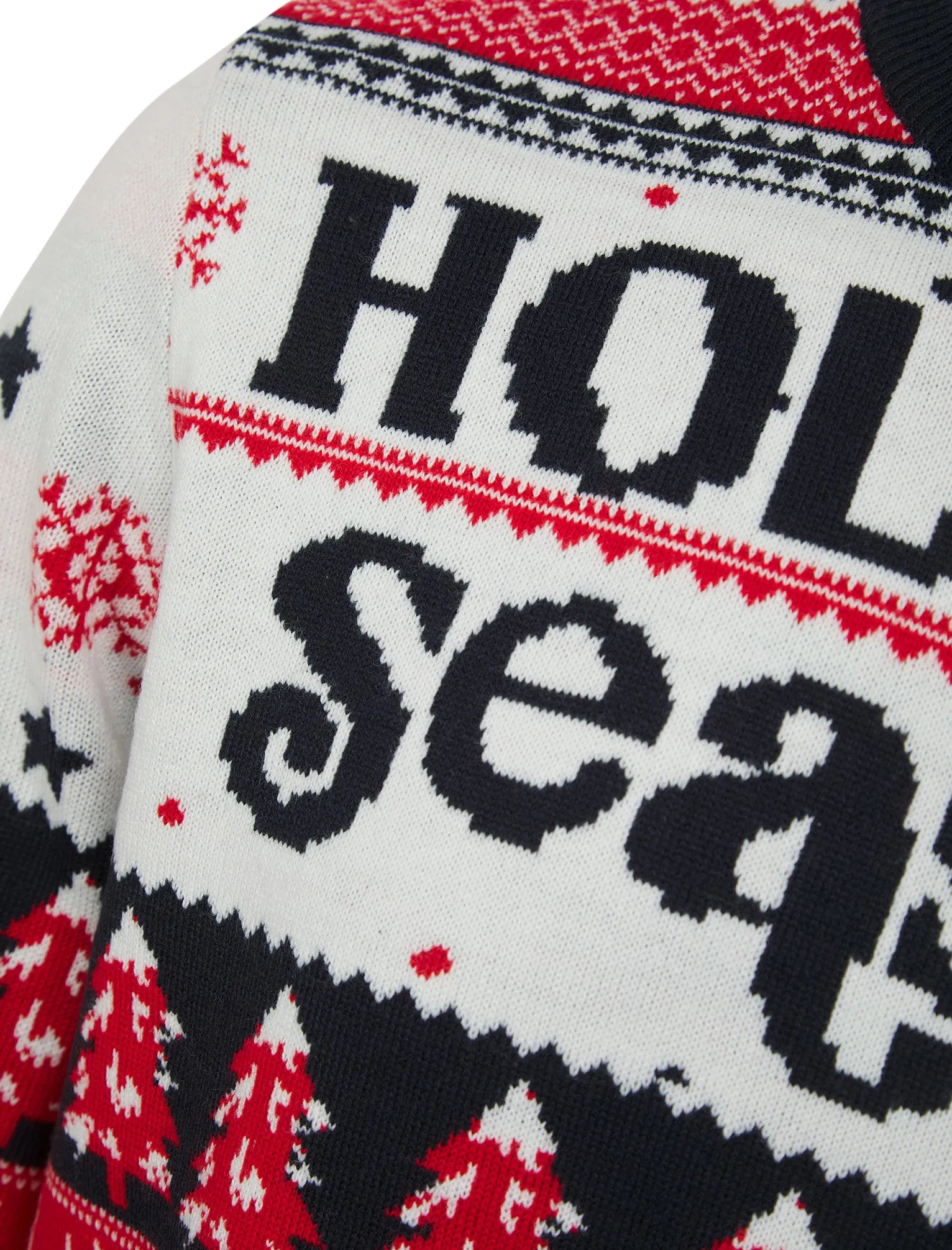 Men's Holiday Season Jacquard Nordic Fair Isle Christmas Jumper in Ink - Merry Christmas sold by Tokyo Laundry product image thumbnail 3