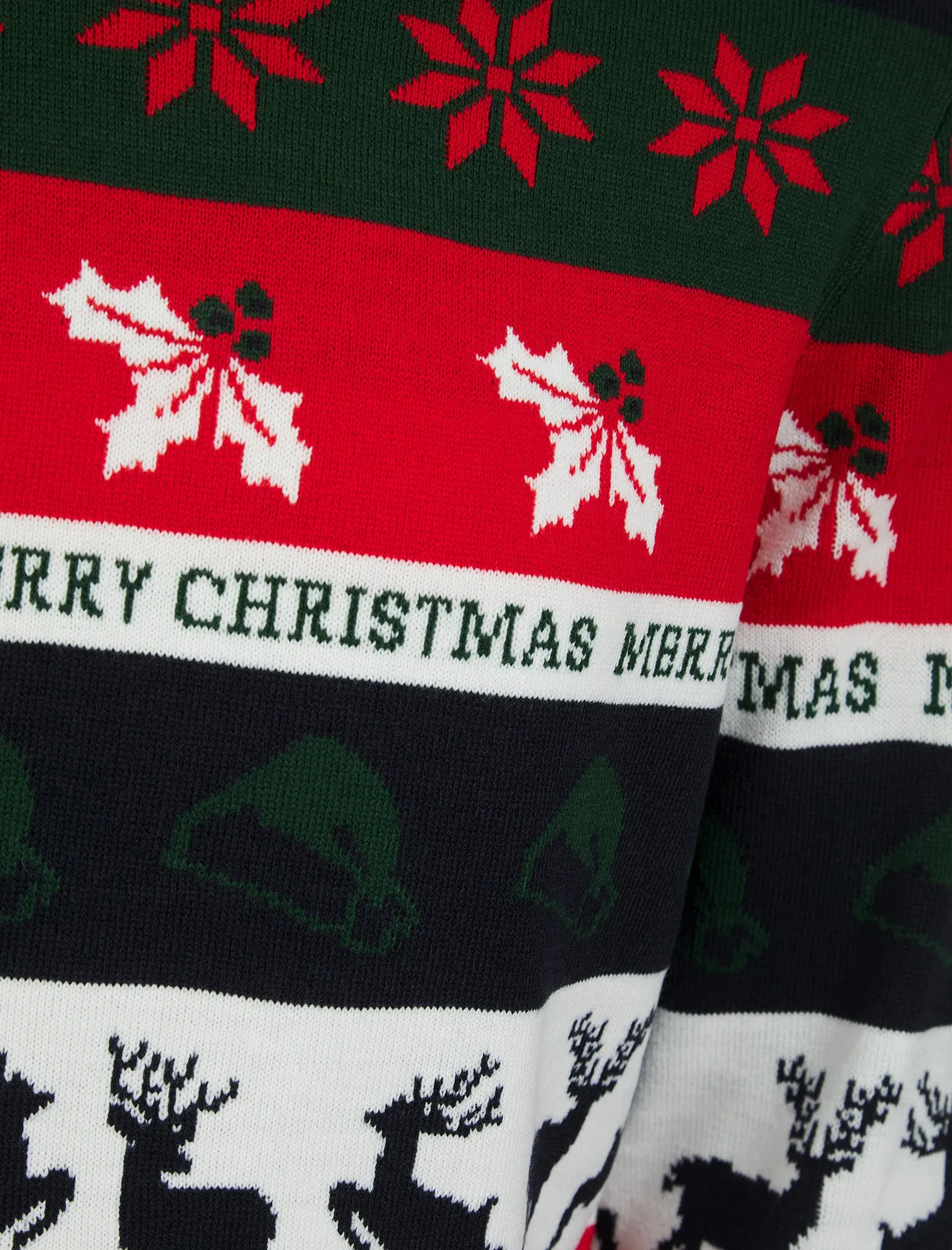 Men's Candycane Wrapping Paper Pattern Novelty Knitted Christmas Jumper in Tango Red - Merry Christmas sold by Tokyo Laundry product image thumbnail 3