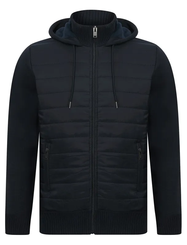 Slay Lightweight Quilted Hooded Jacket Top in Peacoat Blue - Kensington Eastside sold by Tokyo Laundry