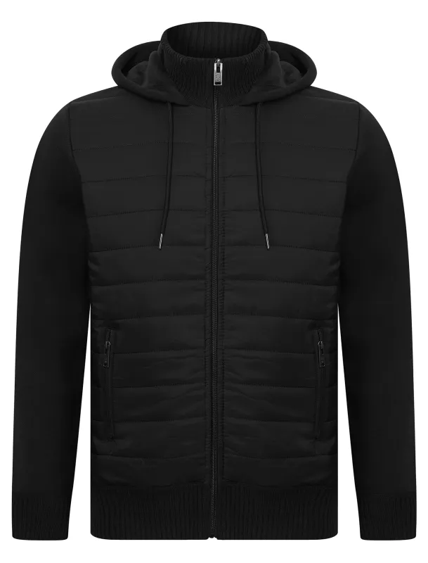 Slay Lightweight Quilted Hooded Jacket Top in Jet Black - Kensington Eastside sold by Tokyo Laundry