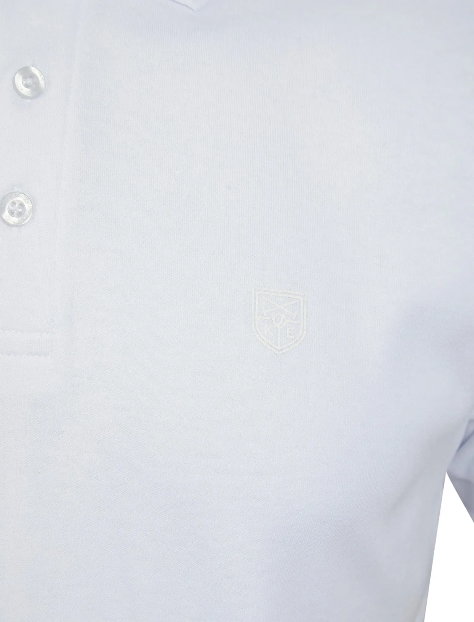 Dock Cotton Rich Jersey Polo Shirt in Bright White Marl - Kensington Eastside sold by Tokyo Laundry product image thumbnail 3