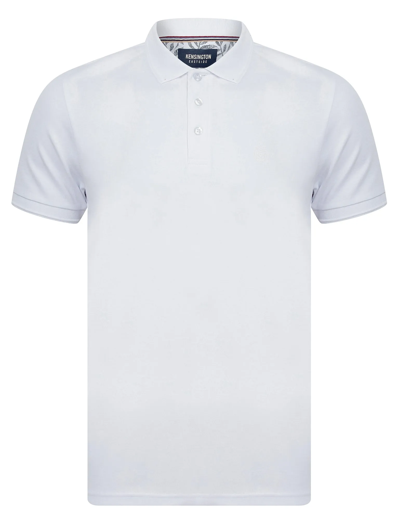 Dock Cotton Rich Jersey Polo Shirt in Bright White Marl - Kensington Eastside sold by Tokyo Laundry