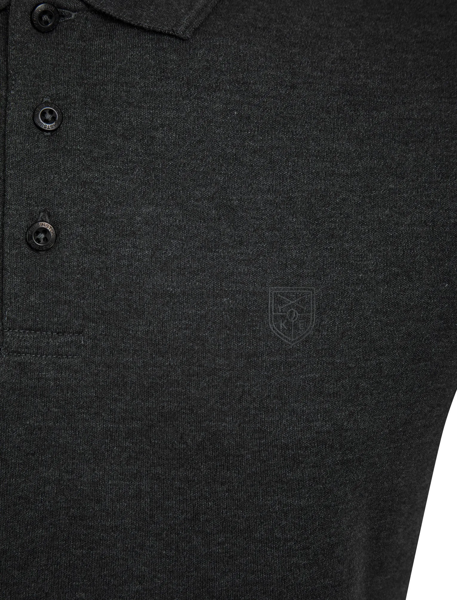 Dock Cotton Rich Jersey Polo Shirt in Jet Black Marl - Kensington Eastside sold by Tokyo Laundry product image thumbnail 3