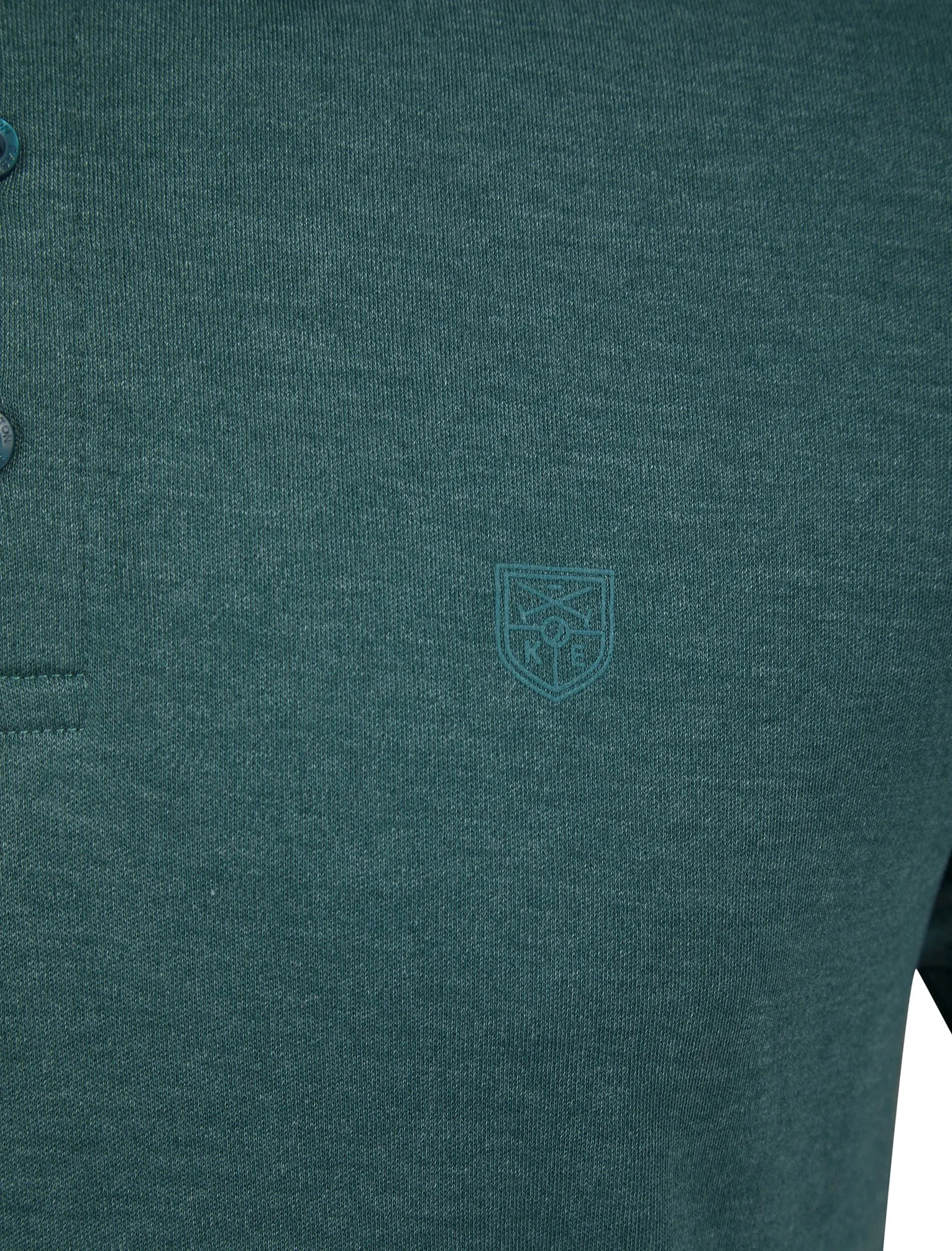 Dock Cotton Rich Jersey Polo Shirt in Kingfisher Marl - Kensington Eastside sold by Tokyo Laundry product image thumbnail 3