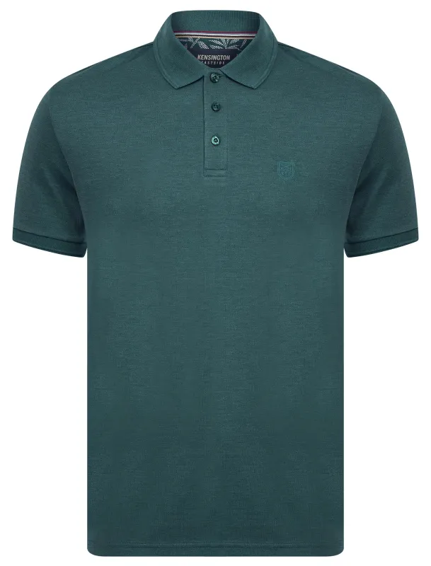 Dock Cotton Rich Jersey Polo Shirt in Kingfisher Marl - Kensington Eastside sold by Tokyo Laundry