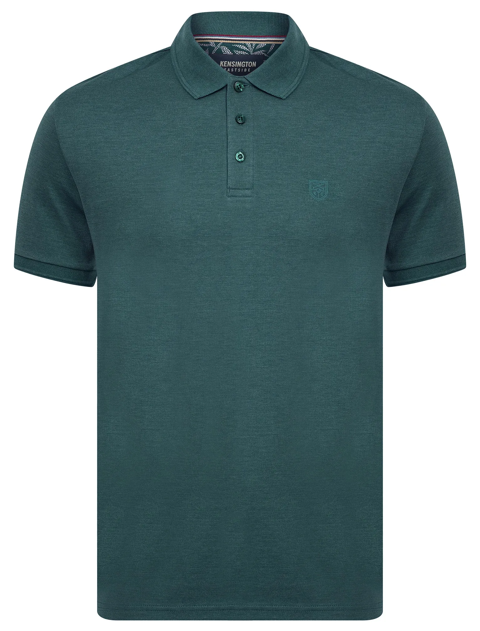 Dock Cotton Rich Jersey Polo Shirt in Kingfisher Marl - Kensington Eastside sold by Tokyo Laundry