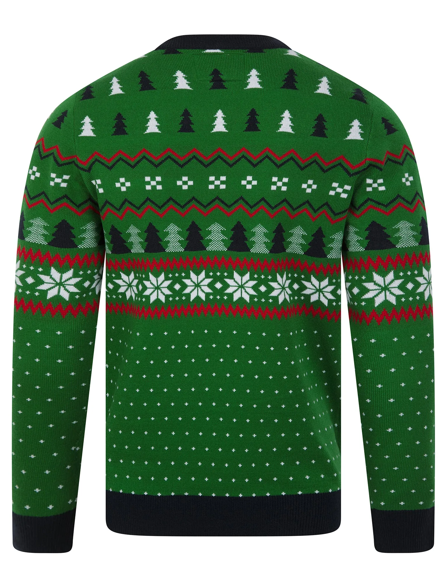Men's Deer Motif Novelty 3D Pom Pom Design Knitted Christmas Jumper in Christmas Green - Merry Christmas sold by Tokyo Laundry product image thumbnail 2
