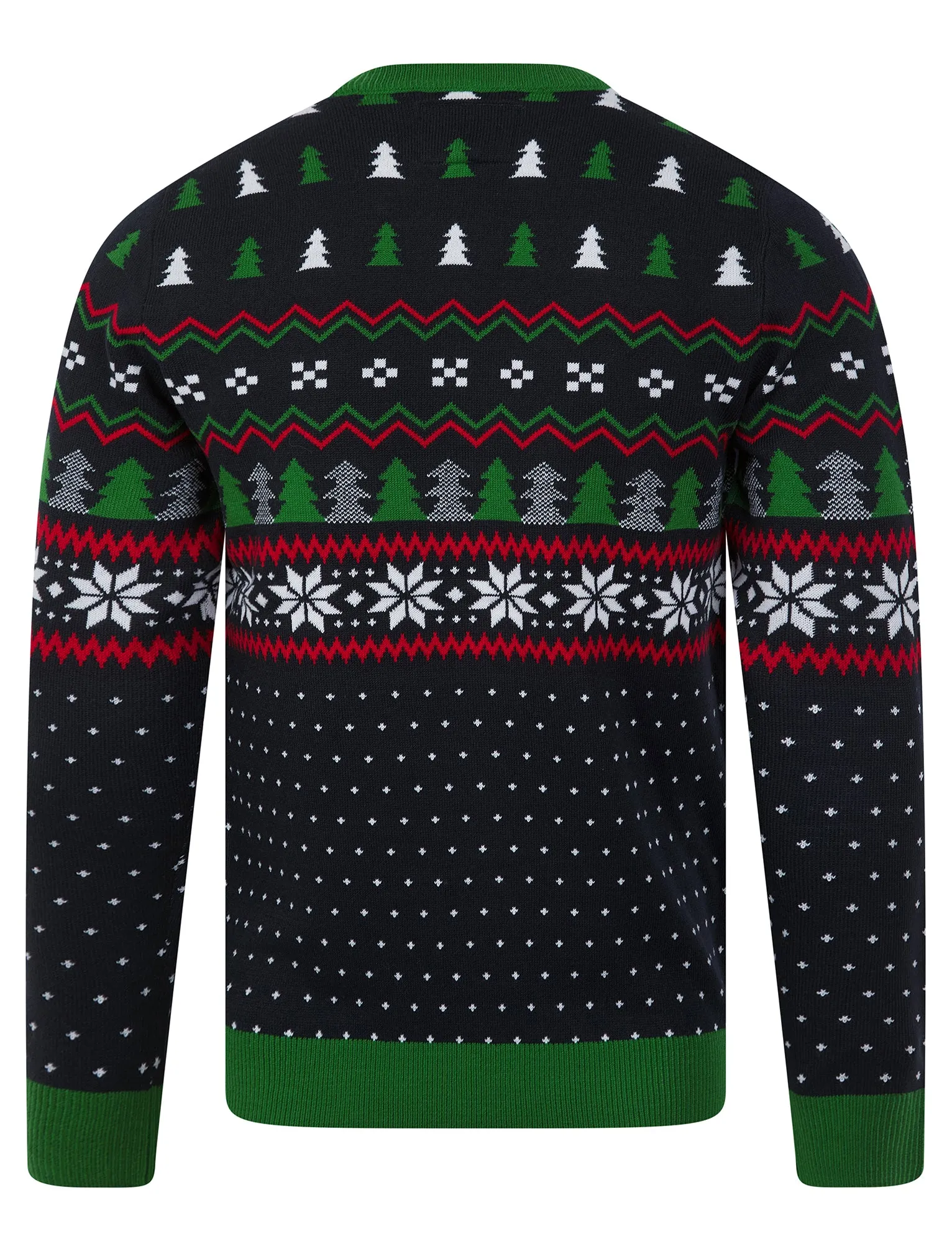 Men's Deer Motif Novelty 3D Pom Pom Design Knitted Christmas Jumper in Ink - Merry Christmas sold by Tokyo Laundry product image thumbnail 2