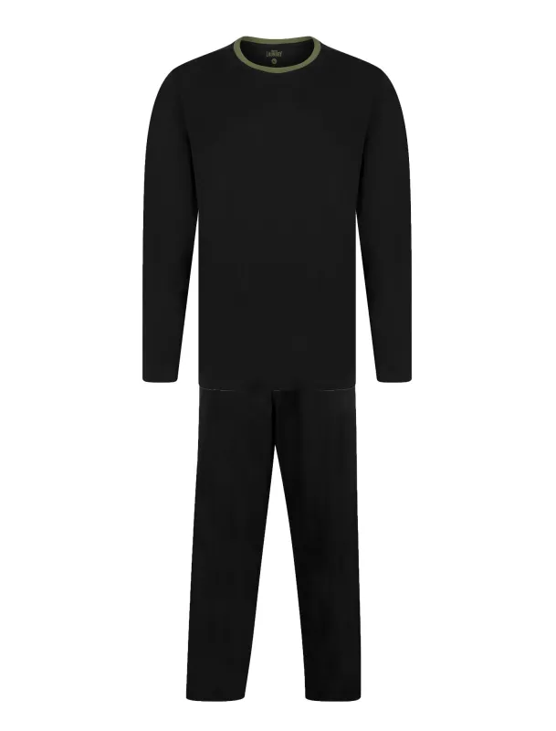 Payden 2pc Long Sleeve Cotton Loungewear Pyjama Set in Jet Black - Tokyo Laundry sold by Tokyo Laundry