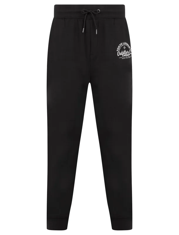 Coppice Brushback Fleece Cuffed Joggers in Jet Black - Tokyo Laundry sold by Tokyo Laundry