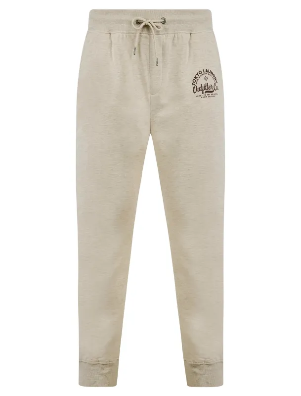 Coppice Brushback Fleece Cuffed Joggers in Oatmeal Marl - Tokyo Laundry sold by Tokyo Laundry