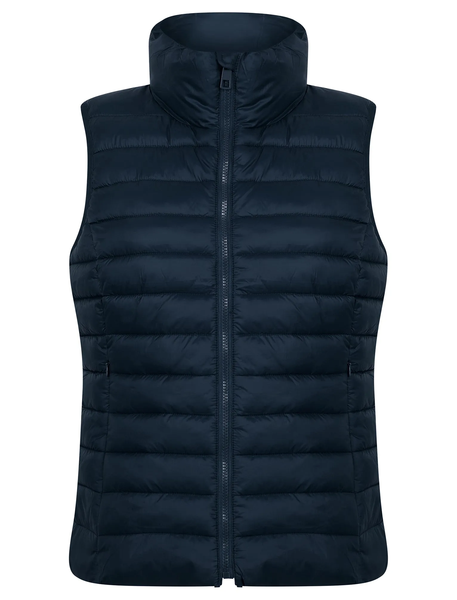 Laura Quilted Puffer Gilet Bodywarmer in Navy - Amara Reya sold by Tokyo Laundry