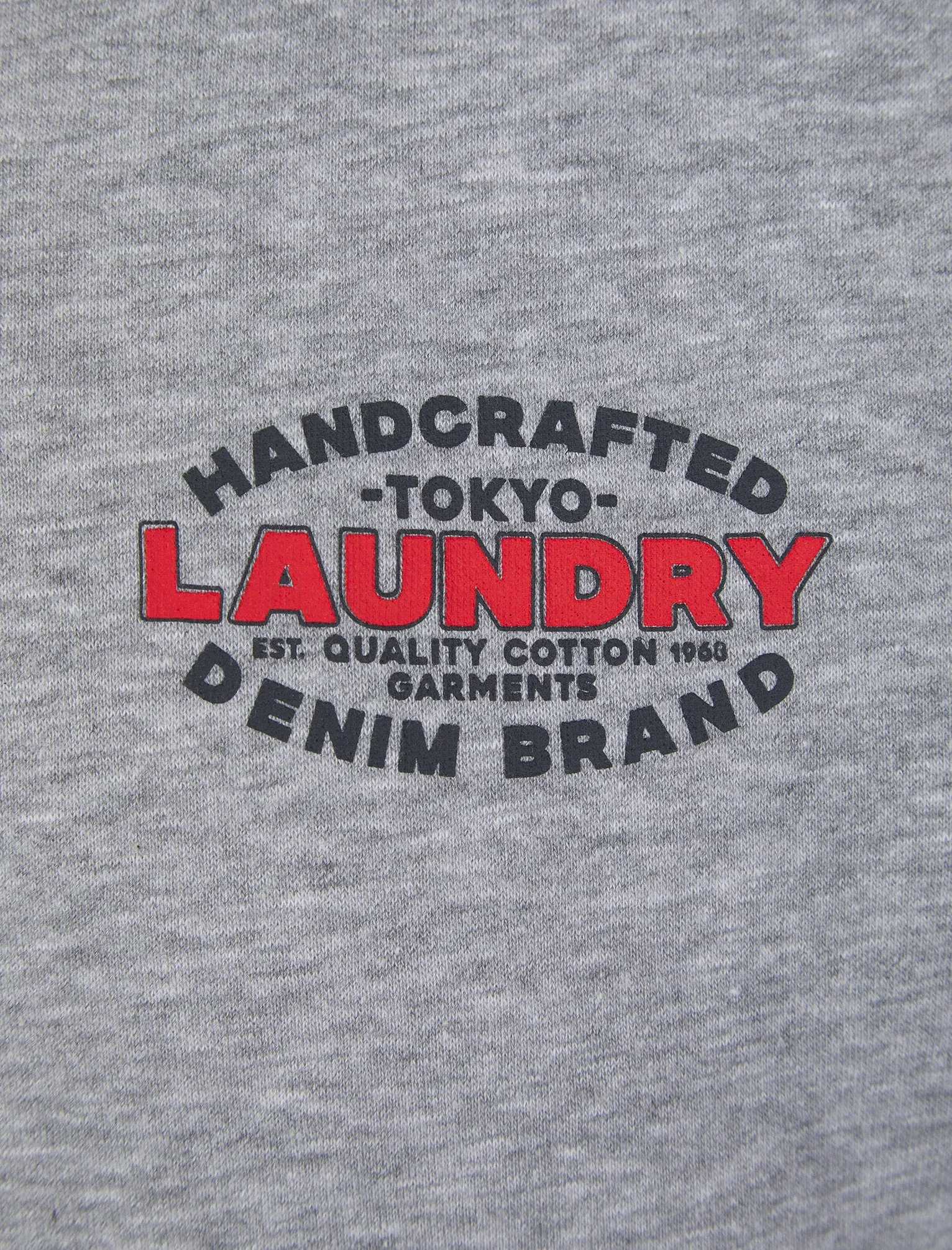 Stonefall Reverse Print Brushback Fleece Zip Through Hoodie in Light Grey Marl - Tokyo Laundry sold by Tokyo Laundry product image thumbnail 4