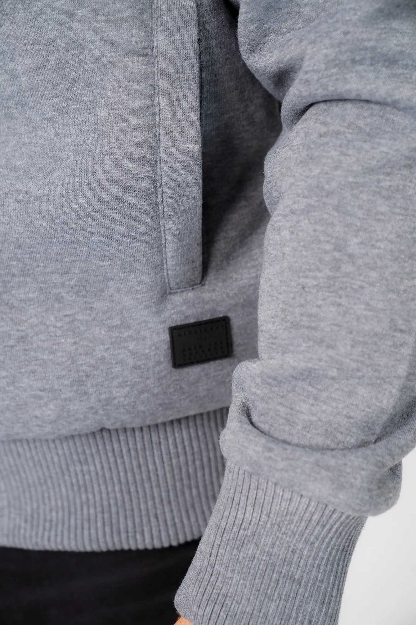 Firey Funnel Neck Zip Through Chunky Sweat With Borg Lining In Mid Grey Marl - Dissident sold by Tokyo Laundry product image thumbnail 5