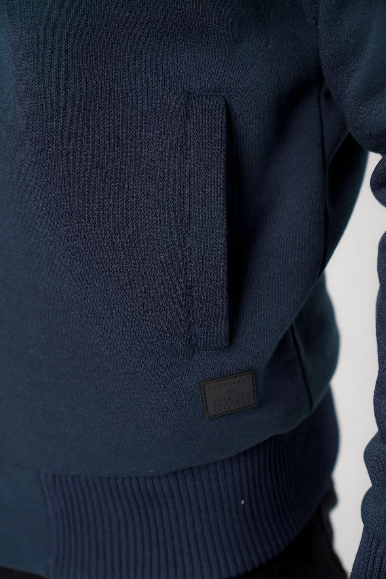 Firey Funnel Neck Zip Through Chunky Sweat With Borg Lining In Iris Navy - Dissident sold by Tokyo Laundry product image thumbnail 5