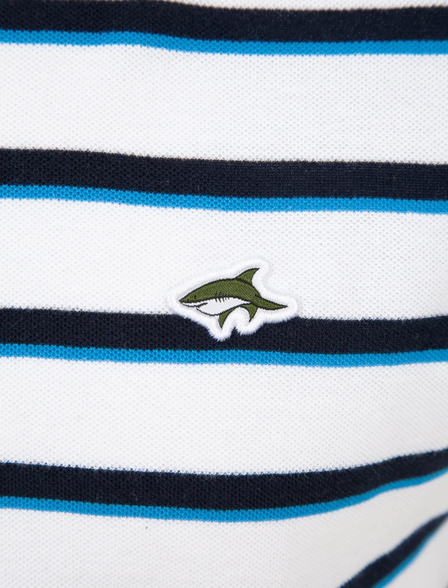 Packham Striped Cotton Pique Polo Shirt In Bright White - Le Shark sold by Tokyo Laundry product image thumbnail 3