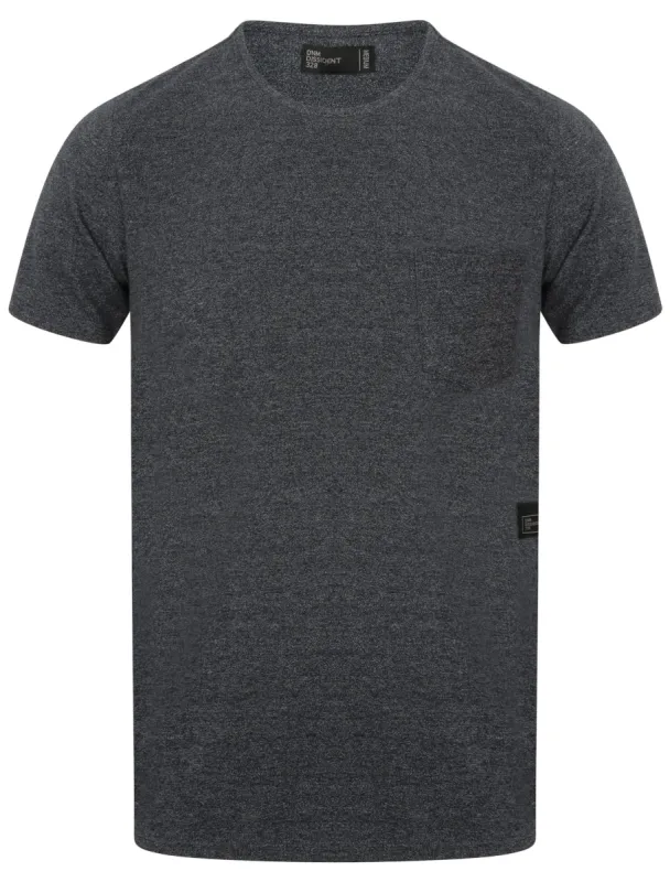 Pablo Crew Neck T-Shirt with Micro Pique Texture in Sapphire - Dissident sold by Tokyo Laundry
