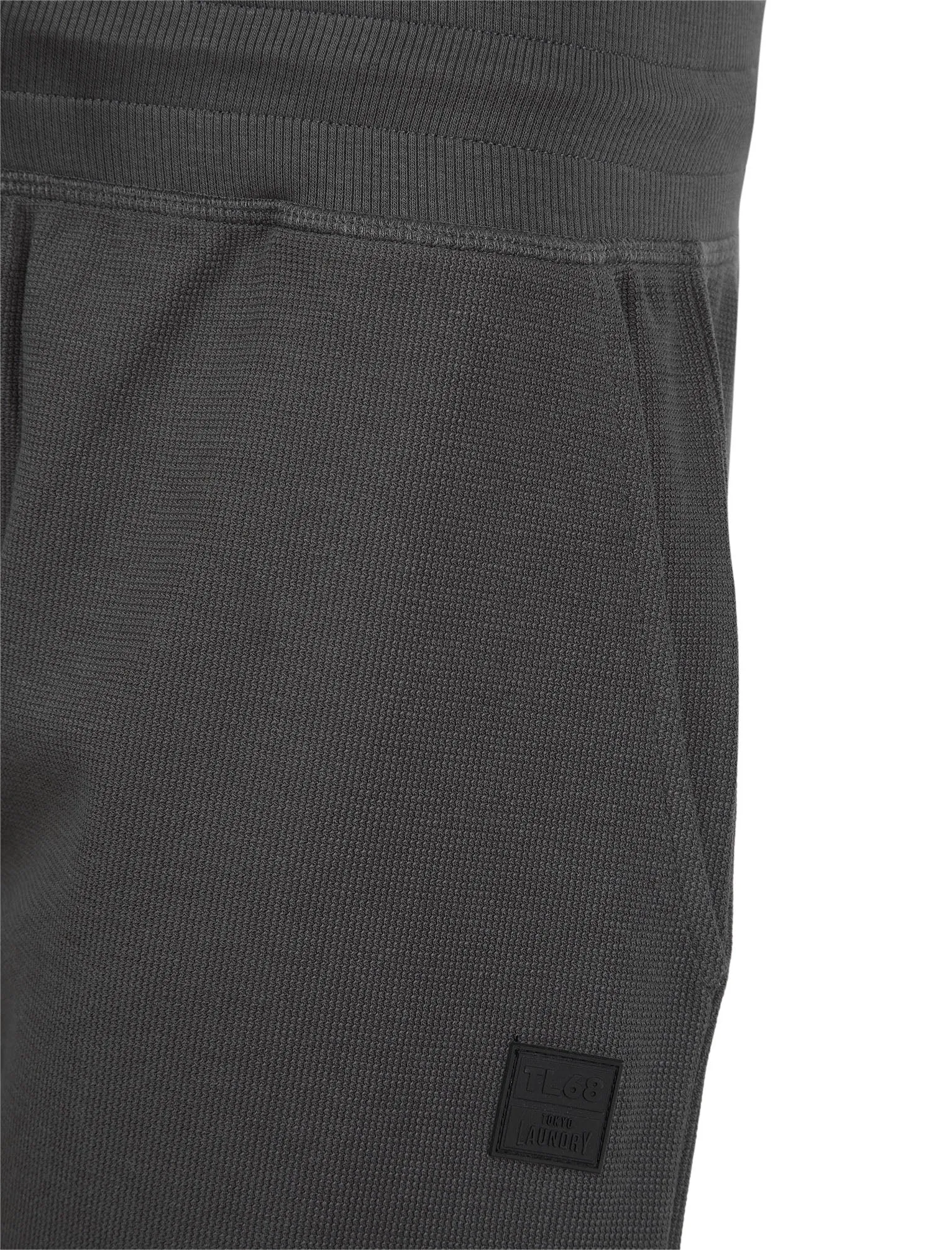 Tarot Motif Brushback Fleece Jogger Shorts in Asphalt Grey - Tokyo Laundry sold by Tokyo Laundry product image thumbnail 3