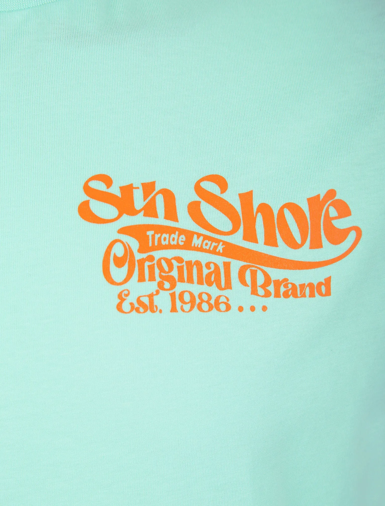 Benteke Back Print Vintage Retro Graphic Motif Cotton Jersey T-Shirt in Limpet Shell Blue - South Shore sold by Tokyo Laundry product image thumbnail 4