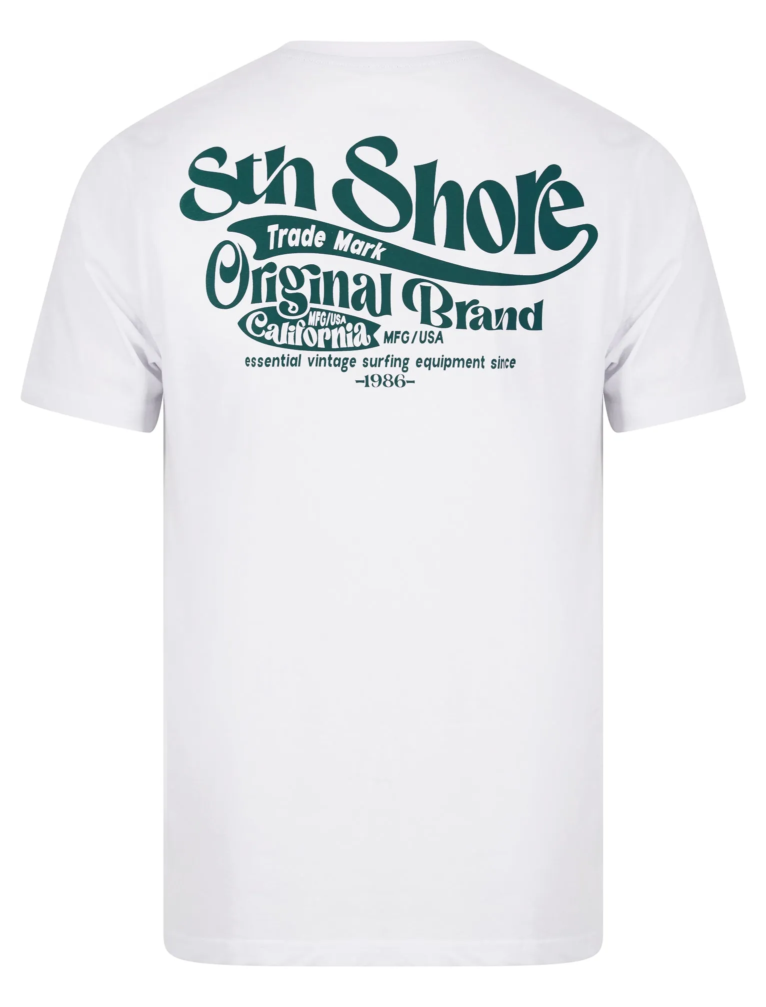 Benteke Back Print Vintage Retro Graphic Motif Cotton Jersey T-Shirt in Bright White - South Shore sold by Tokyo Laundry product image thumbnail 3