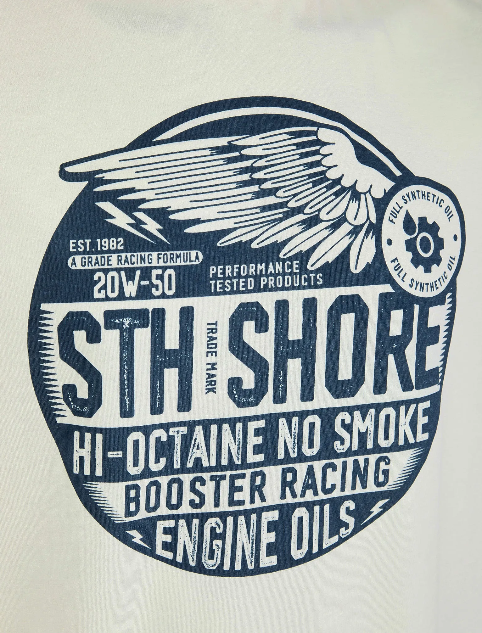 Babbel Vintage Retro Graphic Print Motif Cotton Jersey T-Shirt in Sugar Swizzle - South Shore sold by Tokyo Laundry product image thumbnail 3