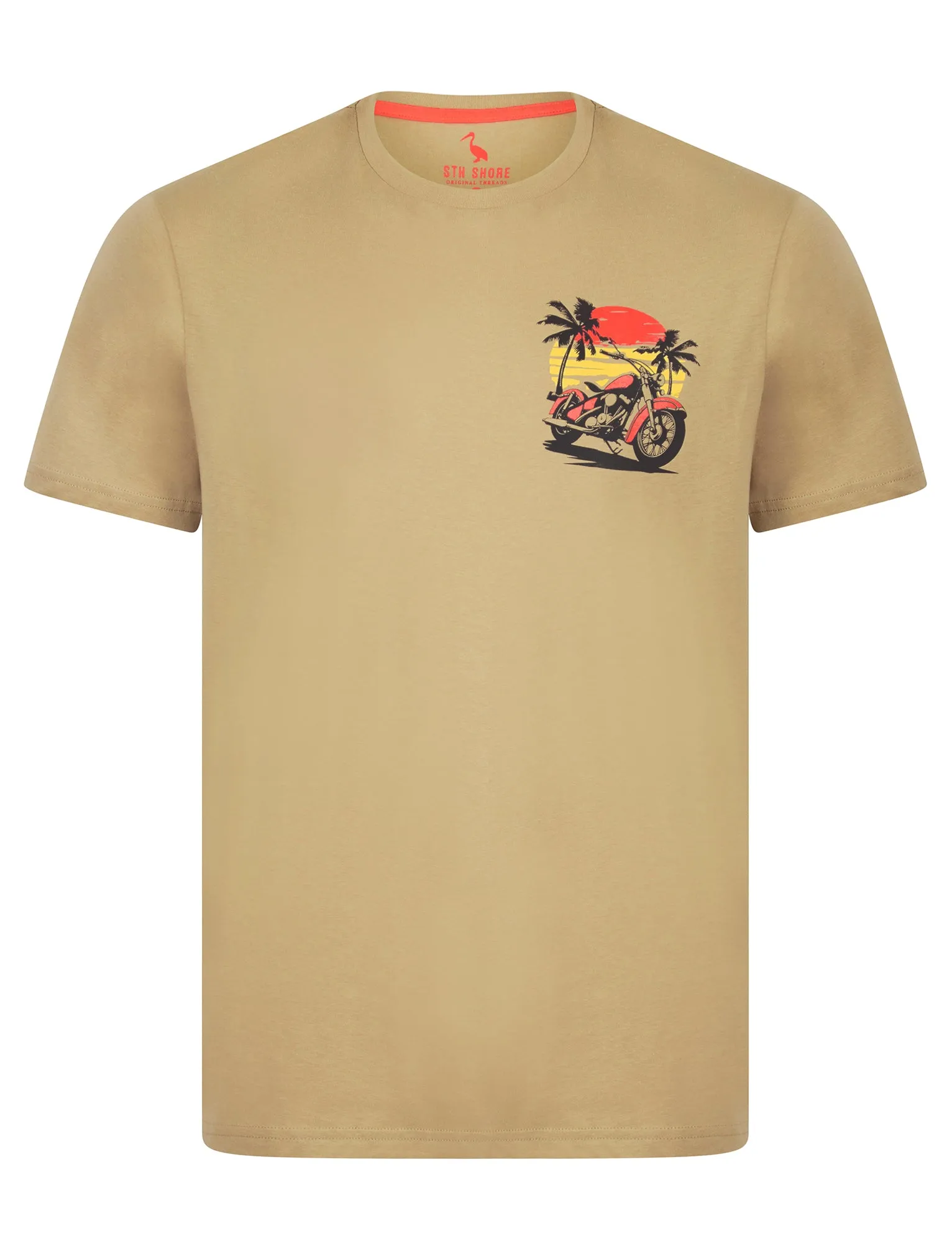 Anelka Back Print Vintage Retro Graphic Motif Cotton Jersey T-Shirt in Savannah Tan - South Shore sold by Tokyo Laundry product image thumbnail 2