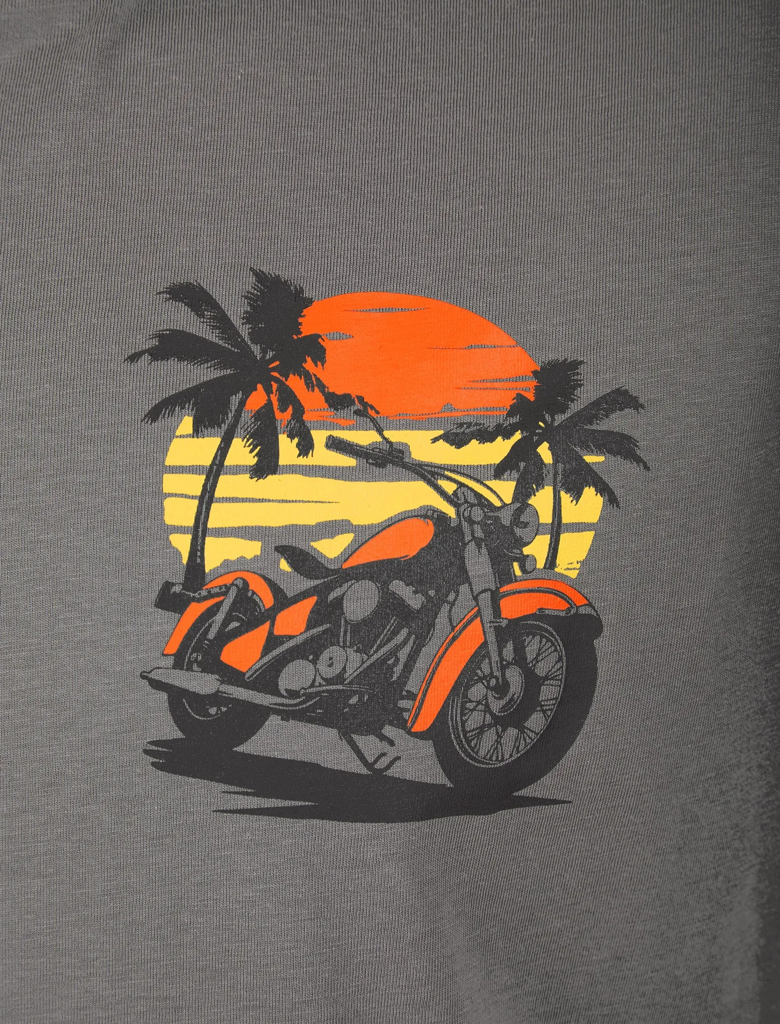 Anelka Back Print Vintage Retro Graphic Motif Cotton Jersey T-Shirt in Quiet Shade Grey - South Shore sold by Tokyo Laundry product image thumbnail 4