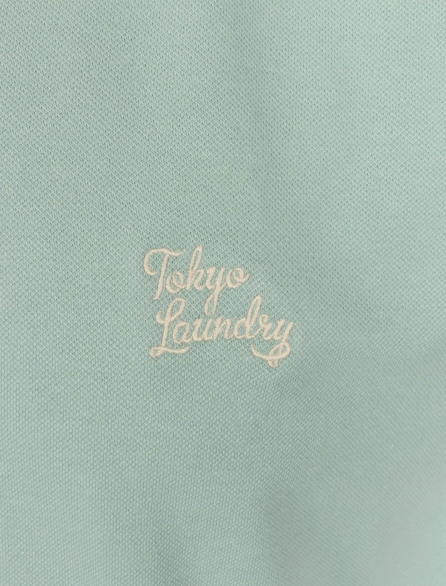 Roseville Cotton Pique Polo Shirt In Pale Mint - Tokyo Laundry sold by Tokyo Laundry product image thumbnail 3